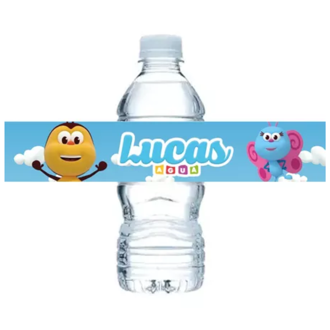 Botella de agua con diseño